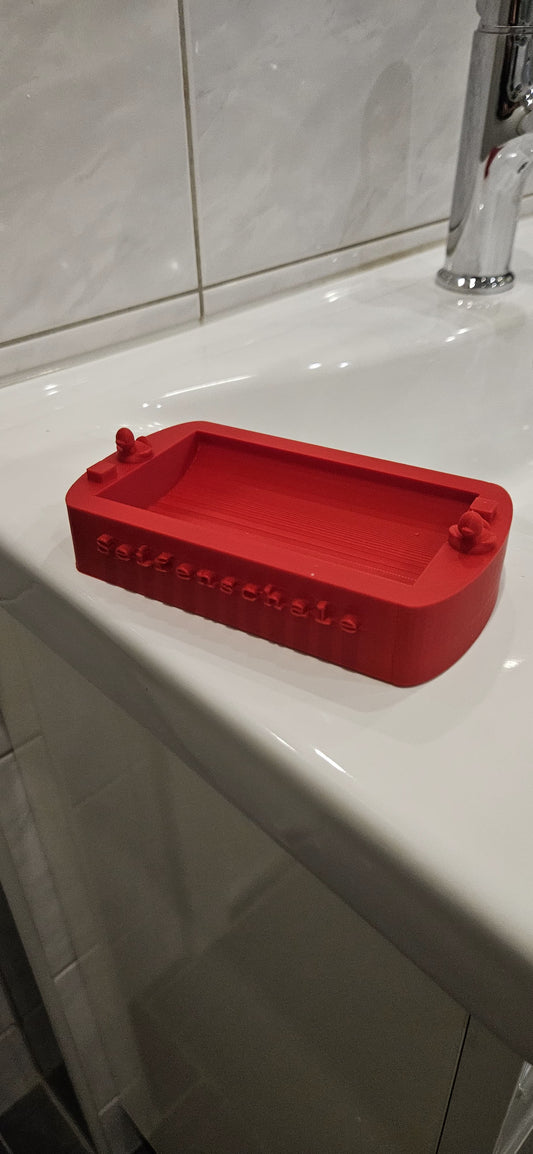 Frisch aus dem Drucker. Seifenschale eingenbau.